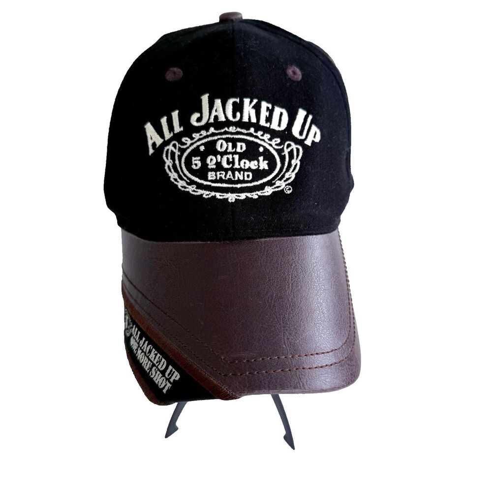 Whiskey Hat All Jacked Up Old 5 O'clock Brand Country Southern Leather-like Bill